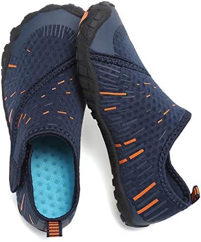 CIOR Kids Boys & Girls Water Shoes Sports Aqua Athletic Sneakers Lightweight Sport Fast Dry Shoes (12 Little Kid, Navy Orange)