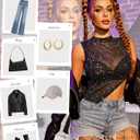 Avidlove Women Camisole Tops Sheer Mock Neck Tank See Through Summer Mesh Shirts Asymmetrical Top Clubwear (Black)