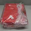 Kitsure Dish Drying Rack for Kitchen Counter, Stainless Steel Sink Organization and Storage Essentials with Cutlery Holder, Home and Appartment Decor, 12''W x 15.5''L, Red