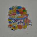 4 Pieces Car Magnet Birthday Decorations - Large Happy Birthday Magnets With Cake Balloon Reflective Box Shapes for Cars, Refrigerator, Cruise Door and Other Metal Surfaces
