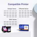 Remanufactured 63XL Black/Tri-Color Inkjet Cartridges (2-Pack) Replacement for HP Ink 63 Works with HP OfficeJet 3830 4650 5255 5258 5200 Envy 4520 4512 DeskJet 1112 3630 3632 3633 Printer