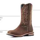 Golden Retriever 11” Men's Soft Toe Waterproof Cowboy Work Boots Size M 14
