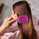 FHI Heat UNbrush Mini Detangler Brush for Pain-Free Brushing on All Wet or Dry Hair Types  Durable Duoflex Anti-Static Bristles, Lightweight Handle, Vented Mini Hair Brush (Rose Quartz Pink)