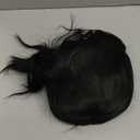 morvally Short Black Wavy Bob Wig with Bangs for Women 16 Inches Natural Synthetic Hair Wavy Wigs