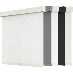 AOSKY Blackout Roller Shades Cordless Blinds for Windows, Free-Stop Shades with Valance, Thermal Insulated Fabric, UV Protection, Blinds for Home and Office (61" W x 72" H, Linen Beige