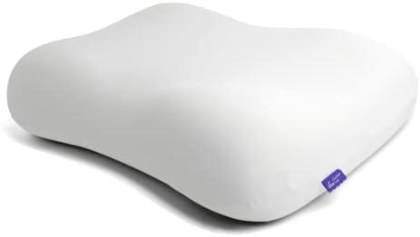 C CUSHION LAB Deep Sleep Pillow, Patented Ergonomic Contour Design for Side & Back Sleepers, Orthopedic Cervical Shape Gently Cradles Head & Provides Neck Support & Shoulder Pain Relief - Calm Green, Size 35*60 cm