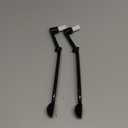 Coffee Machine Brush Cleaner Nylon Espresso Machine Brush Grinder Brush Coffee Cleaning Tool with Spoon (Pack of 2) (Black)