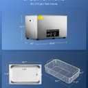 CREWORKS 30L Digital Ultrasonic Cleaning Machine with Heater and Timer, 600W Stainless Steel Ultrasonic Cleaner Machine, 7.9 gal Ultrasonic Parts Cleaner for Retainer Glasses Auto Tool Machine Part