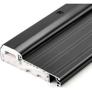 Blulu 36" Aluminum Exterior Door Threshold 4 9/16" Swing Threshold Black Heavy Duty Aluminum Door Sill Pan for Weatherproof & Easy Install for Residential/Commercial Use, 4 9/16" wide x 36"