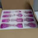 STARSIDE Set of 12 Pink Glass Bud Vases for Wedding Centerpieces - Mini Vintage Vases Bulk for Home Table Decor, Party Rustic Decorations