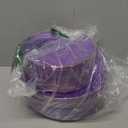 PULOTE 100PCS Purple Plastic Plates - Disposable Purple and Gold Plates Include 50 Dinner Plates 10.25 Inch and 50 Dessert Plates 7.5 Inch for Party&Birthday