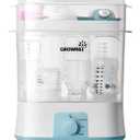 GROWNSY Adjustable 3 in 1 Large Bottle Sterilizer and Dryer, Electric Steam Baby Bottle Sterilizer, Bottle Sanitizer for Baby Bottles & Pacifiers, Breast Pump Parts Blue