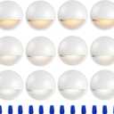 CLOUDY BAY [12 Pack] 3CCT Low Voltage LED Deck Lights Outdoor,2700K/3500K/5000K Selectable,Landscape Step Stair Railing Fence Light Wired,3W,12V-24V AC/DC Deck Lighting Fixtures,White