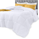 Utopia Bedding Comforters Queen Size, All Season Duvet Insert, Down Alternative Box Stitched Bed Comforter with Corner Tabs, Machine Washable (White)