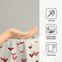 Pink Red Love Heart Hand Towels Pack of 2 Happy Valentine's Day Fingertip Towels Sweet Romantic Love Holiday Bathroom Towels Soft Fast Drying Face Towel for Kitchen Spa Gym 28.3x14.4 Inch