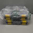 Tools Box Organizer Double Side 34 Compartments Hardware Organizers with Removable Plastic Dividers for Screws Nuts Nails (2 Pack, Yellow)