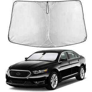 EcoNour Windshield Sunshade Compatible for Ford Taurus 2013-2017 2018 2019, Sun Visor for Front Windshield & Window Sun Shade Cover, UV Heat Blocker & Protector, Car Accessories