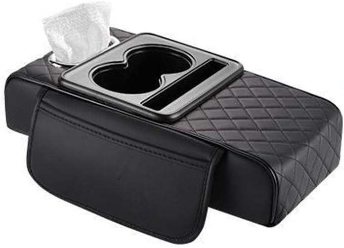 Car Multifunctional Four in one armrest Box Height pad Center armrest Cup Holder Tissue Box armrest Box Storage Bag Cup Storage Box