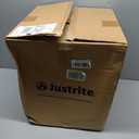 Justrite 6 Gallon Galvanized Steel Oily Waste Can, 16" x 12" Metal Oil Rag Safety Can With Foot Operated Self-Closing Lid for Oil Rag Disposal, Made in the USA, Red, 09100