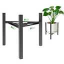 Airpark Plant Stand Indoor, Adjustable Metal Modern Plant Stands, Heavy Duty Stable Plant Pot Flower Holder Indoor Outdoor Corner, Fit 7 8 9 10 11 12 inch Pots, Black (Pot & Plant Not Included)