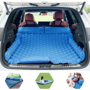 ONTYZZ Double Ultralight Inflatable Sleeping Pad SUV Car Mattress 2 Person Camping Sleeping Pad Built-in Foot Pump for Camping Car, Blue ONTYZZ Double Ultralight Inflatable Sleeping Pad SUV Car Mattress 2 Person Camping Sleeping Pad Built-in Foot Pump for Camping Car, Blue