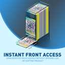 SellCCG - Modular Acrylic Booster Pack Dispenser & Display - Holds 36-Pack Booster Box - Magnetic Connection - Space-Saving, Customizable Card Dispenser for Retail, Vending & Streaming