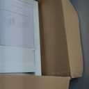 U-Shaped Pedestal Sink Storage Cabinet with 2 Doors & Shelf, Freestanding Bathroom Vanity Organizer Under Sink, 60cm Wide MDF Cupboard for Toiletries & Cleaning Supplies, White