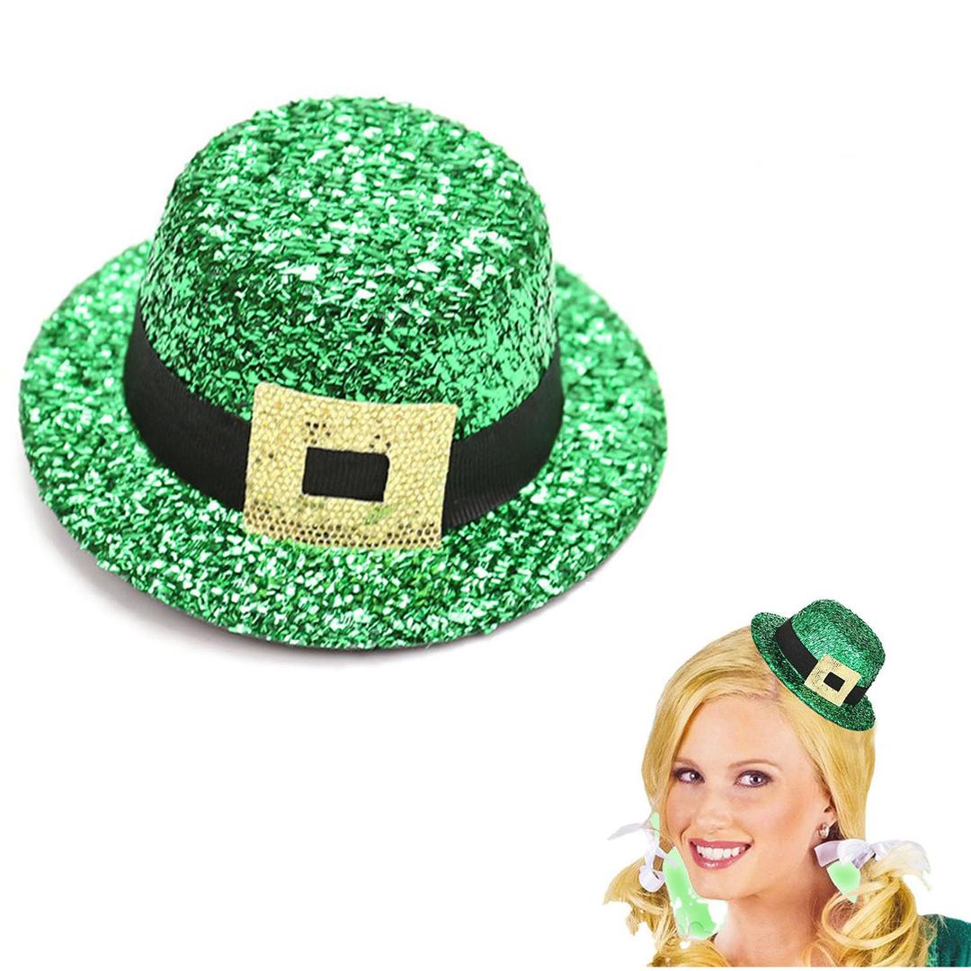 St. Patrick's Day Hair Clips Green Hat Hair Accessories for Women Girls, Hair Clip for Irish Day Party Decoration