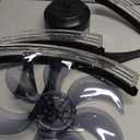 ZMISHIBO Low Profile Ceiling Fans with Lights, Flush Mount Modern Ceiling Fan and Remote Control, 20" LED Ceiling Fans, Stepless Dimmable 3 Colors and 6 Speeds (Black)