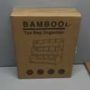 Tea Bag Organizer Storage Holder- Bamboo Countertop Teabag Display Rack 3-Tier Stackable Wall Mount Large Capacity for Pantry Kitchen Office Coffee Station (Black)