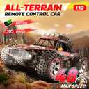 1/10 Scale Fast RC Cars, 48KM/H 4WD Off-Road High Speed Remote Control Trucks for Adults and Kids Boys, All Terrain Truck Toys Gifts