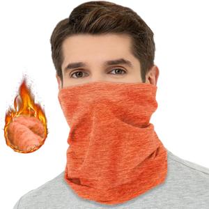 Neck Gaiter for Men Women Sun Protection Face Mask for Motorcycle Fishing Hiking Running (Orange)