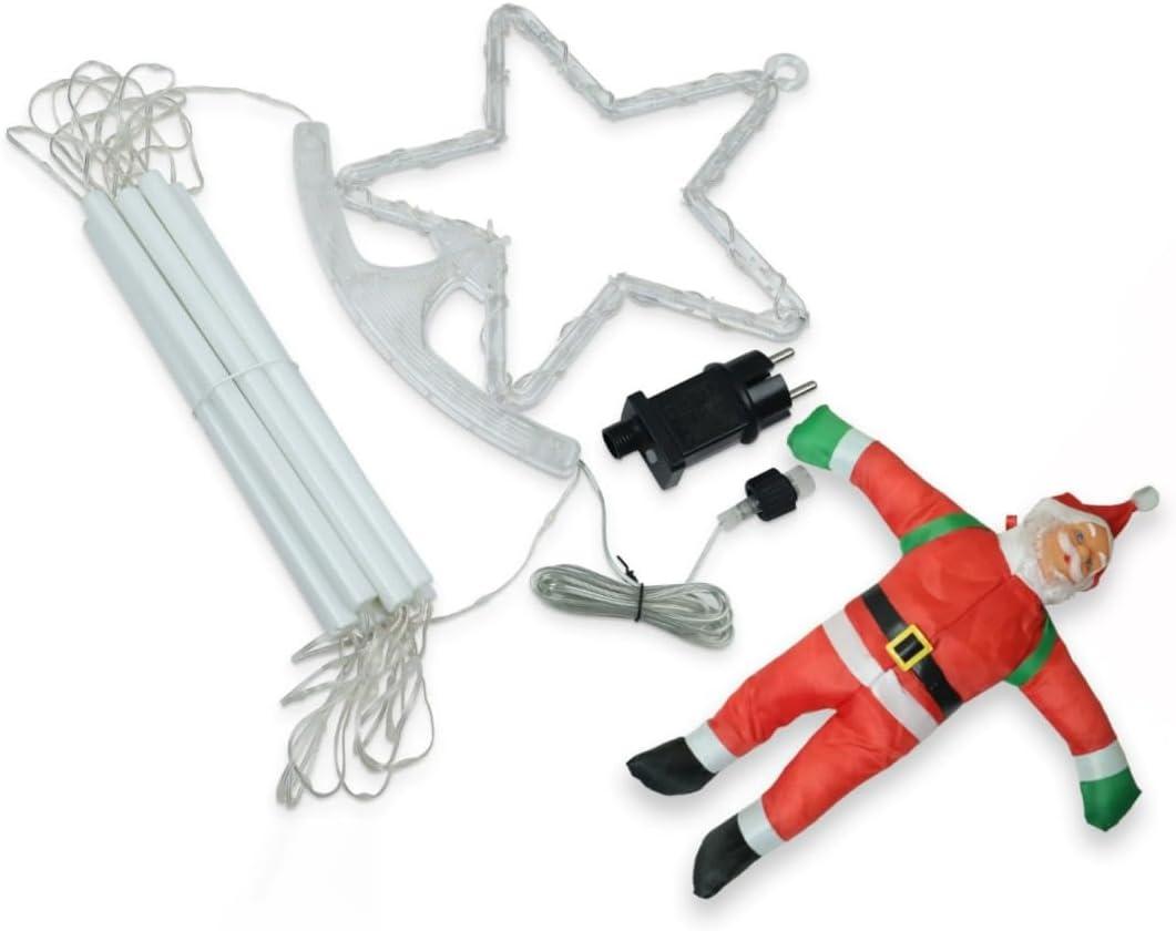 APXXAIBO Christmas LED Ladder Lights Outdoor Waterproof, 8 Modes Remote Control USB Powered String Lights, Holiday Decorative Lights for Eaves Indoor Outdoor Use