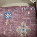 Hazo Haus Oriental 8x10 Large Area Rugs for Living Room - Burgundy Rug for Bedroom Under Bed, Dining Room Under Kitchen Table, Washable Soft Non Slip Unique Indoor Décor