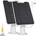 Solar Panel Charger with Micro USB Connection Compatible with Arlo Essential Spotlight/XL Spotlight Camera, 5W Arlo Essential Solar Panel, IP65 Waterproof 10ft Cable, (Not for 2K/2nd Gen), 2 Pack