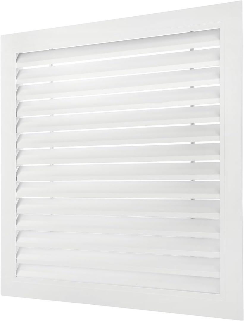 PATIKIL 20" x 20" Aluminum Return Grille, Air Supply Vent Cover Linear Bar Ventilation Grille for Sidewall Wall Ceiling HVAC System, Outer Size: 21.7" x 21.7", White