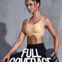 ZeroBound Medium Impact Sports Bras for Women Plus Size Wirefree Non Padded Supports (34C, Deep Nude)