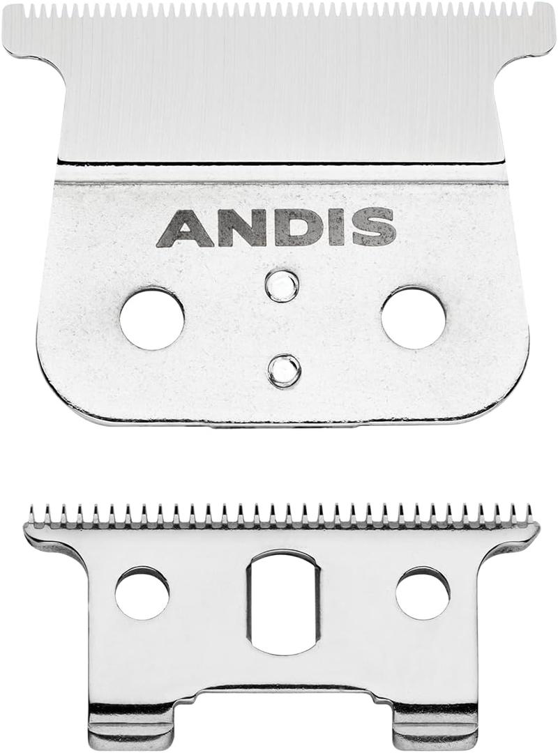 Andis T-Blade Replacement for T-Outliner, GTO, GO, and SLS Trimmers - Close Cutting, Zero Gapped, Silver