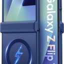 Vihibii for Samsung Galaxy Z Flip 7 Slim Case with Front Screen Protector & Hinge Protection, Compatible with MagSafe, Military Grade Rugged Phone Cover Case for Samsung Galaxy Z Flip 7 5G 2025, Blue
