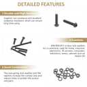 562 Pieces Black M2.5 x 4/6 /8/10 /12/16 /20mm Button Head Socket Cap Screws Nuts Washers Assortment Kit, 10.9 Grade Alloy Steel