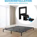 Non Slip Mattress Gaskets for Bed Frame, 6 pcs Mattress Holder in Place Gripper, Anti-Slip Baffle Fit for Metal Bed Frames, Easy to Installation Metal Pad Gripper, Black