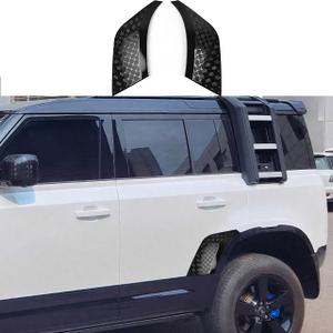 Rear Bumper Side Scuff Plates for Land Rover Defender 2020-2025 | Gloss Black ABS Anti-Scratch Protection Cover Trim Kit |Defender 110 130 Accessories | Easy Installation| Decoration Armor