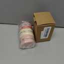 Pink & Ivory Cotton Ribbon 1 Inch Dusty Pink, Soft Pink & Cream 3 Rolls 21 Yards Frayed Edge Fabric Set for Rustic Wedding Decor, Engagement Party, Bridal Bouquet Wrap & Gift Wrapping