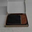 Quilted Vegan Leather Bible Cover, Color-Blocked Bible Cover Case for Women, Bible Carrying Case with Handle, Bible Study Supplies & Christian Gift for Women (Black & Brown, TS/S)