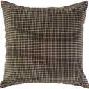 VHC Brands Kettle Grove Fabric Pillow 16x16 Country Primitive Bedding Accessory, Country Black