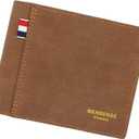 Mens Wallet Bifold Leather Matte Wallet for Men, Thin & Stylish Card Holder with ID Window