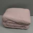 WINLIFE 100% Cotton Quilted Pillow Sham Floral Printed Pillow Cover (King, Dusty Pink)