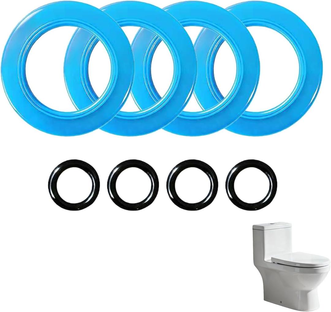 4 PCS Flush Valve Seal with O Rings for American Silicone Material tandard Toilet Parts Adapted to Eljer Toilets, OEM 7301111-0070A Replacement with Ultramax II/Champion 4/Eljer Titan 4