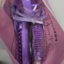 12 Pcs Hair Brush Set with Continuous Hair Spray Bottle for Women, Rat Tail Combs for Toddlers, Soft Scalp Massager, Detangling Hairbrush for Wet Dry Curly Hair (purple)