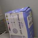 Ubbi Steel Diaper Pail, Odor Locking, No Special Bag Required, Award-Winning, Registry Must-Have, Woodgrain